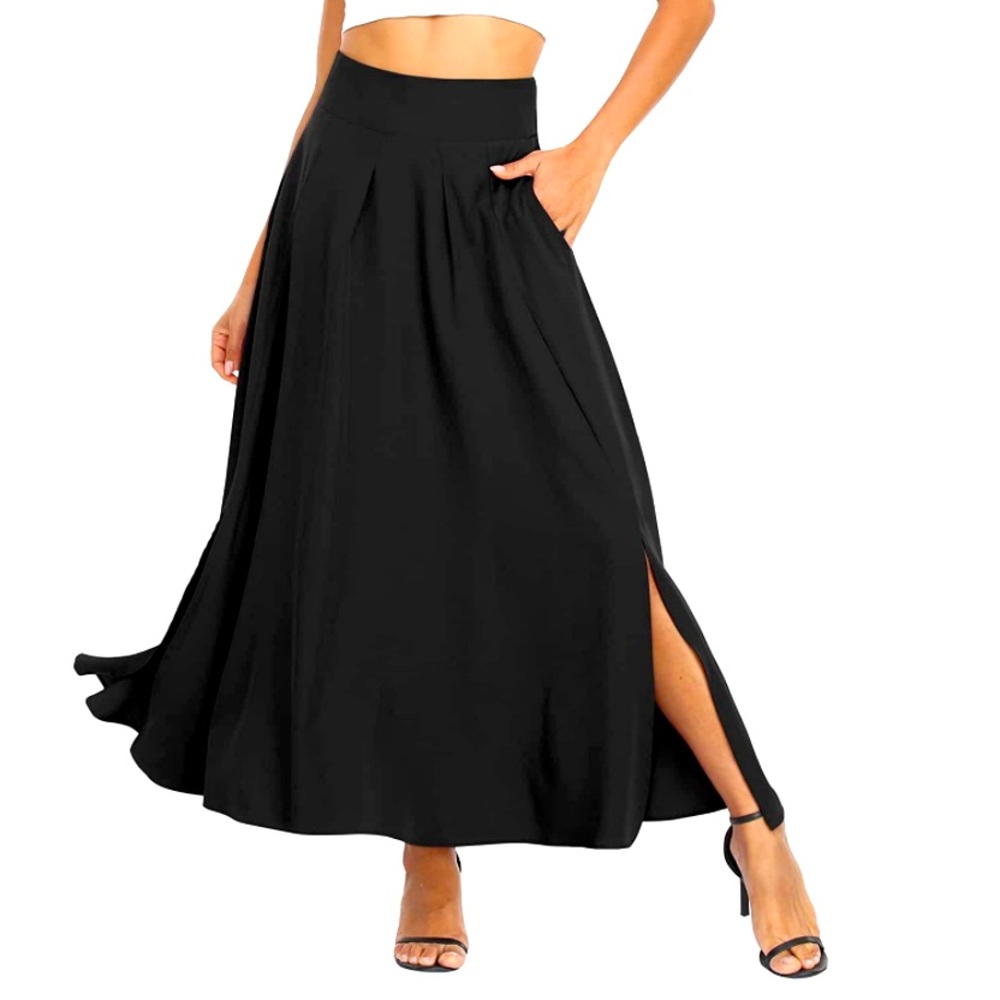 A-Line Maxi Skirt with Pockets